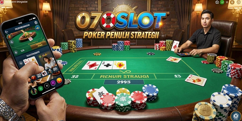 Screenshot gameplay menampilkan suasana seru permainan poker di 070SLOT.