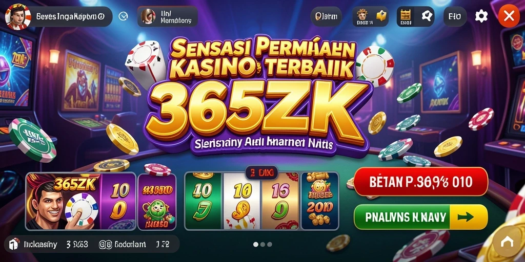 Screenshot 365ZK menampilkan gameplay Kasino yang mengasyikkan.