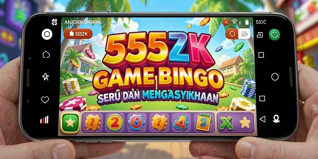 Tampilan gameplay seru dan interaktif dalam 555ZK Bingo.