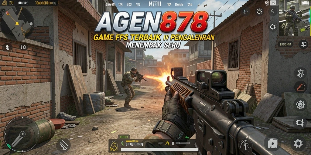 Tampilan screenshot AGEN878 dengan aksi menembak yang mendebarkan.