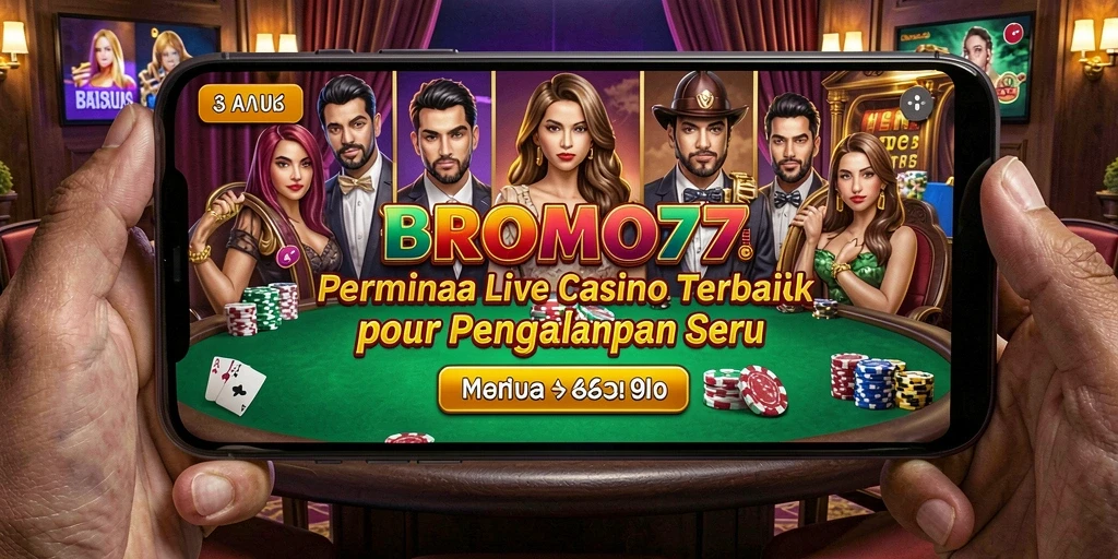 Tampilan gameplay BROMO77 dengan dealer profesional di Live Casino.