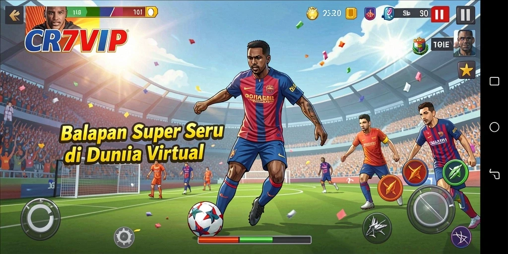 Gameplay balap seru di CR7VIP dengan grafis menawan.