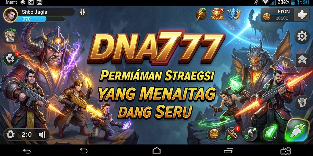 Tangkapan layar gameplay DNA777 menunjukkan aksi strategi yang mendebarkan.