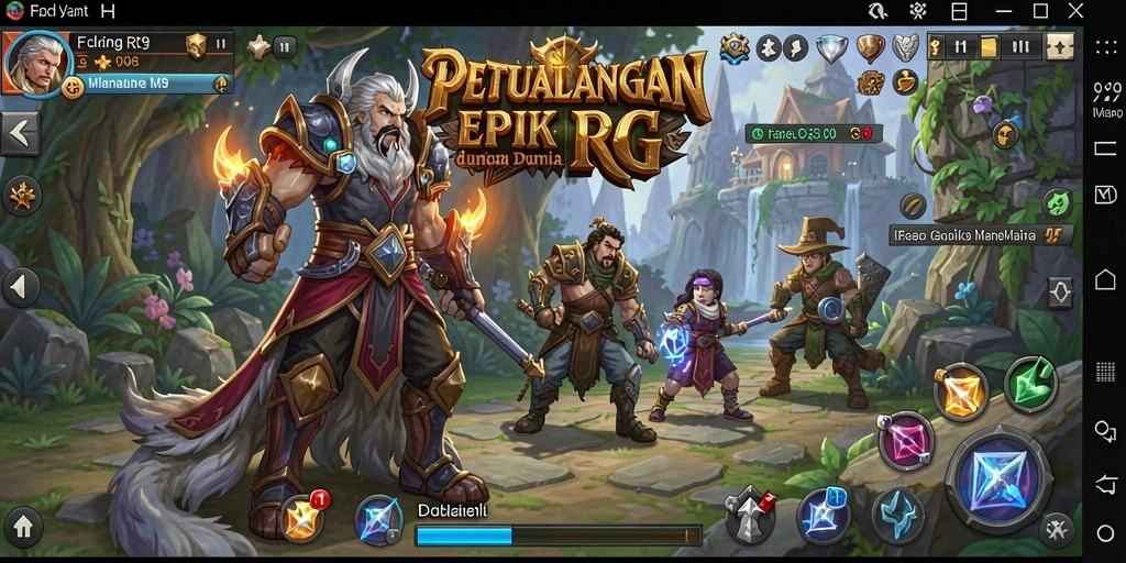Tampilan menarik dari gameplay RPG di petualangan FA99.