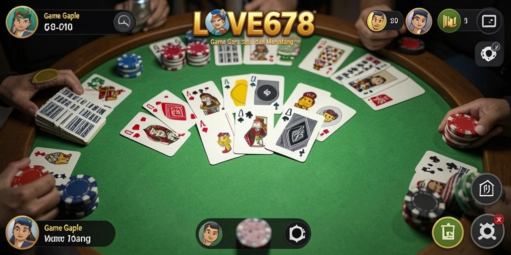 Tampilan gameplay seru dari permainan Gaple LOVE678.