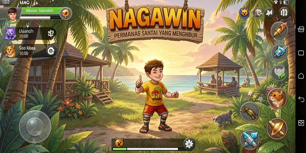 Gameplay seru NAGAWIN dengan grafis yang menarik.