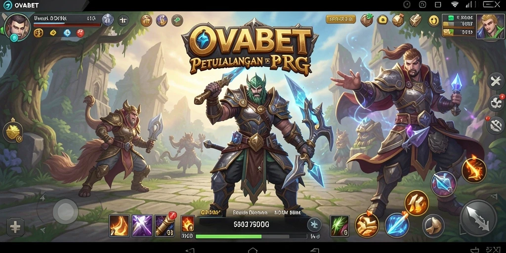 Tampilan gameplay RPG epik dengan karakter dan dunia yang menakjubkan.