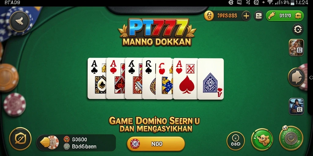 Screenshot gameplay PT777 yang menampilkan aksi seru permainan Domino.