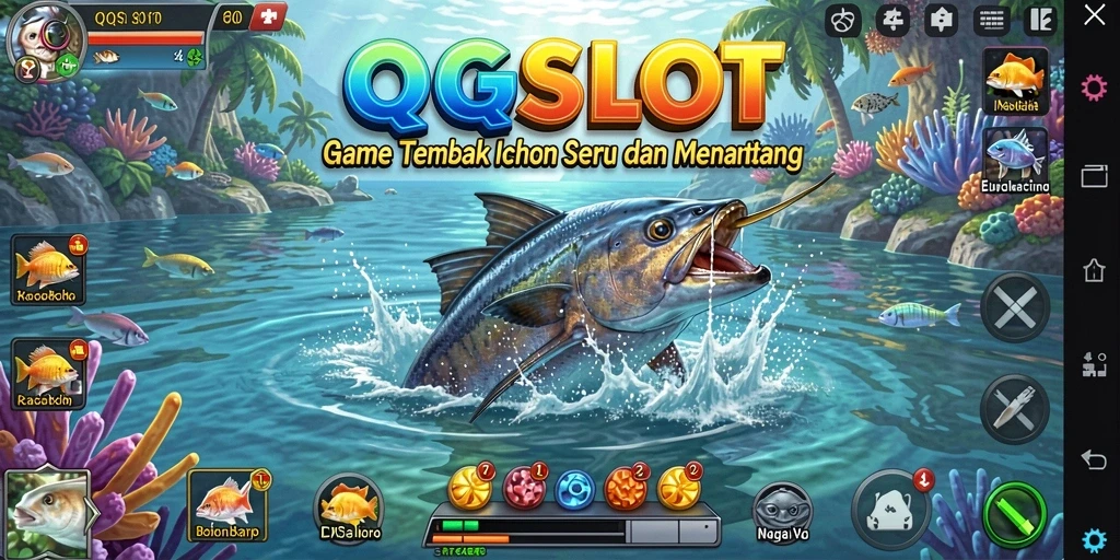 Tangkapan layar gameplay seru dari QQSLOT Tembak Ikan.