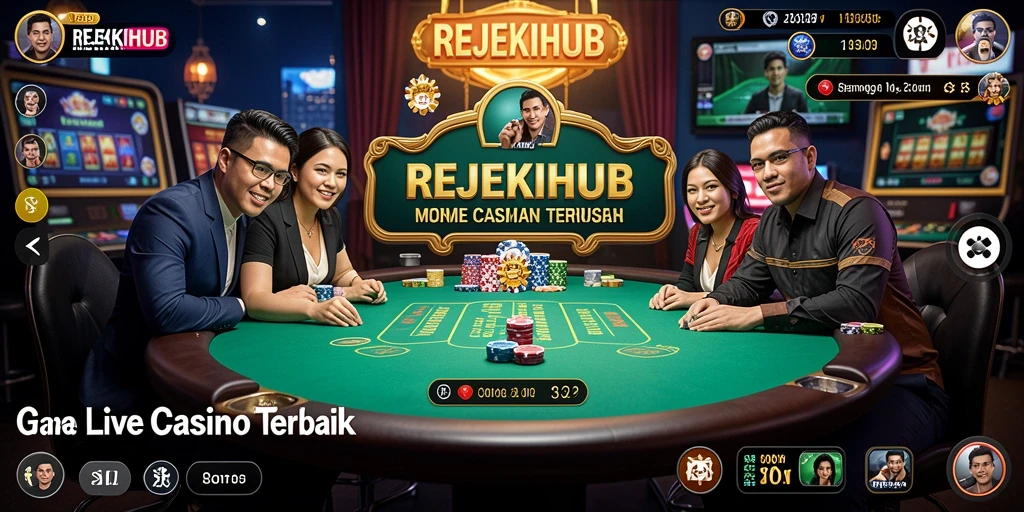Tampilan gameplay seru di aplikasi Live Casino REJEKIHUB.