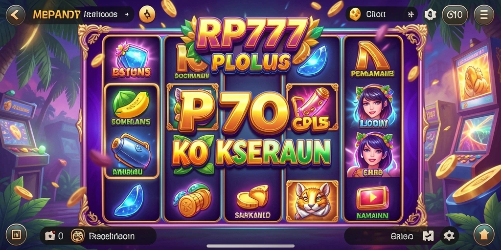 Tampilan gameplay menarik dalam RP777 yang penuh warna dan fitur bonus.
