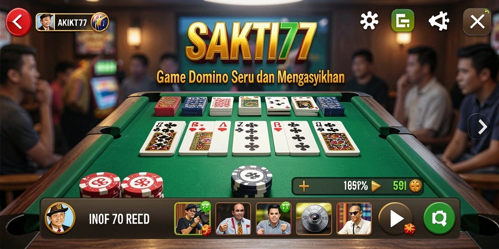 Screenshot gameplay SAKTI77 yang menampilkan keseruan bermain Domino.