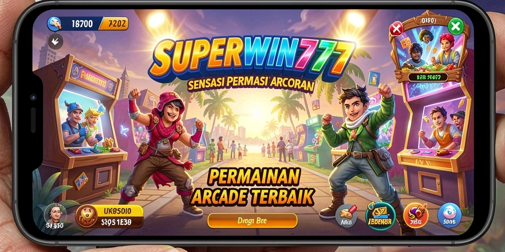Screenshot gameplay SUPERWIN777 yang menampilkan momen seru dalam permainan Arcade.