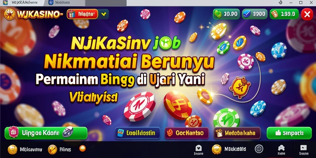 Tampilan gameplay seru di WJKASINO dengan fitur bingo yang menarik.